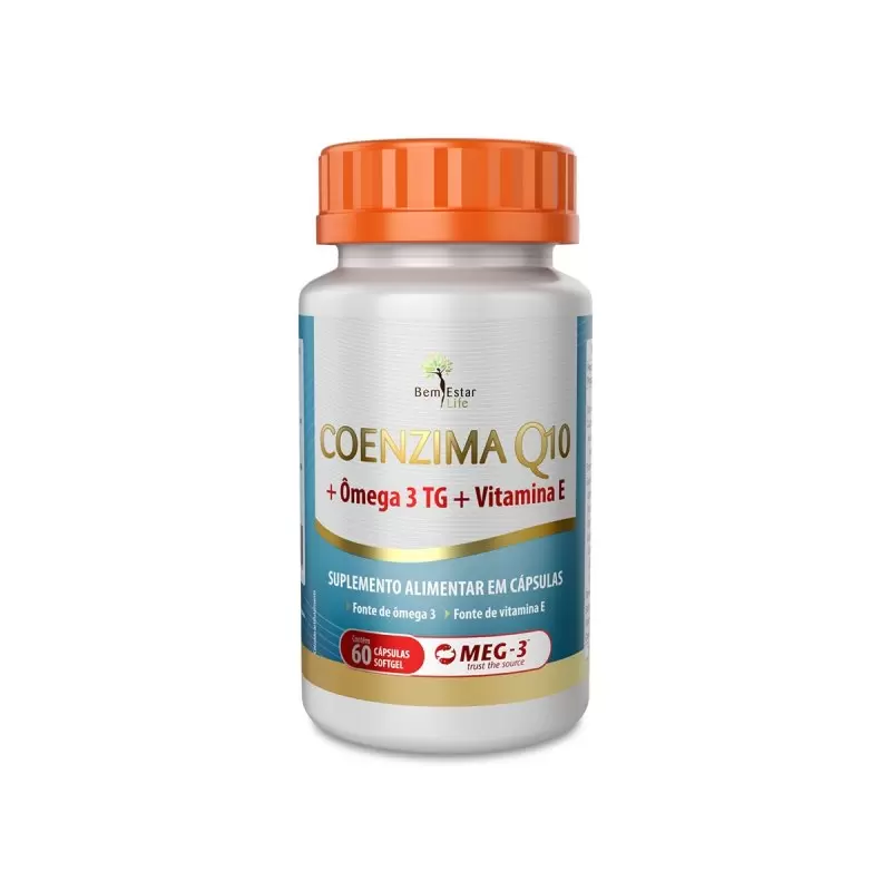 COENZIMA Q10 + OMEGA 3 TG + VITAMINA E - 60 CAPSULAS