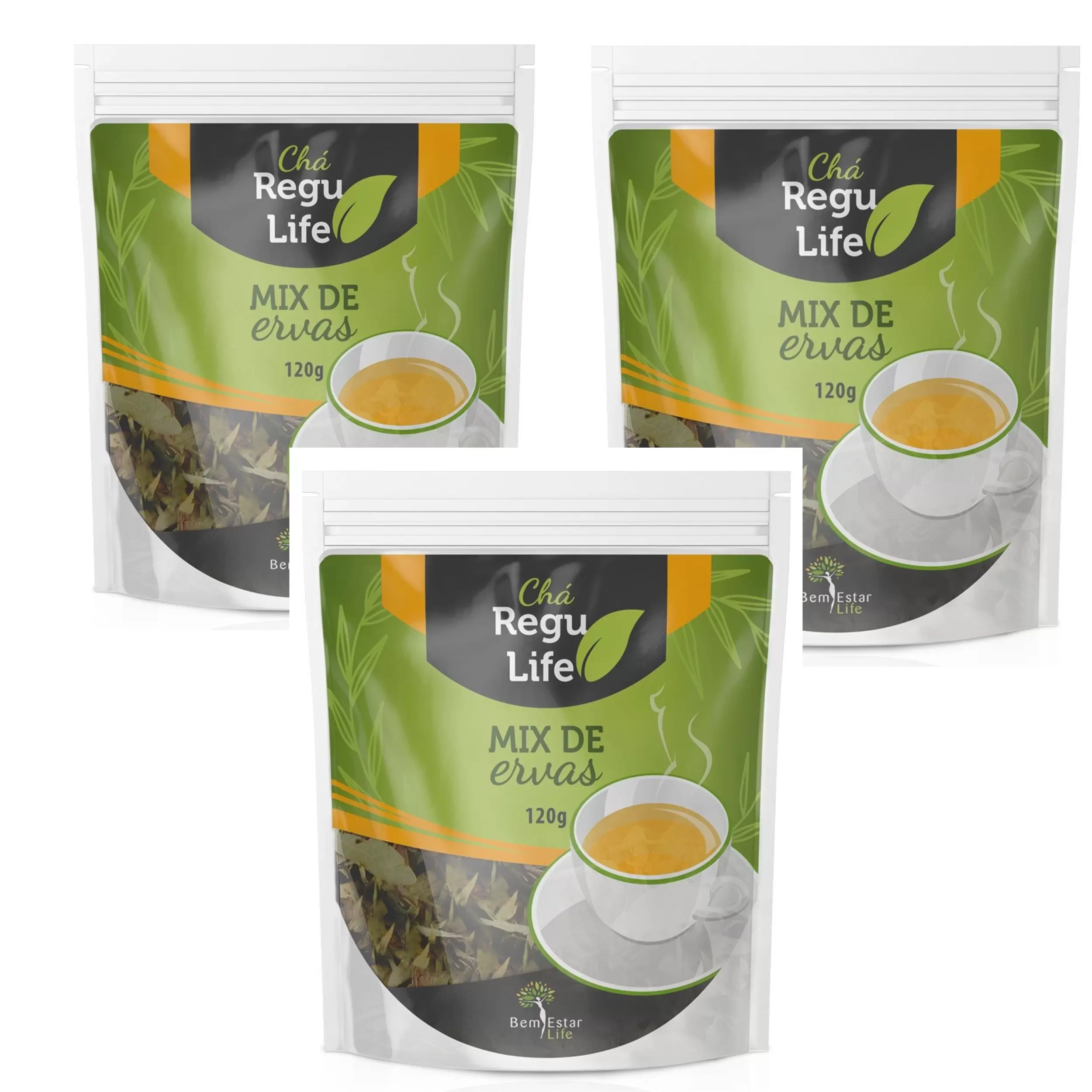 KIT CHÁ REGU LIFE (MIX DE ERVAS) - 3 PACOTES