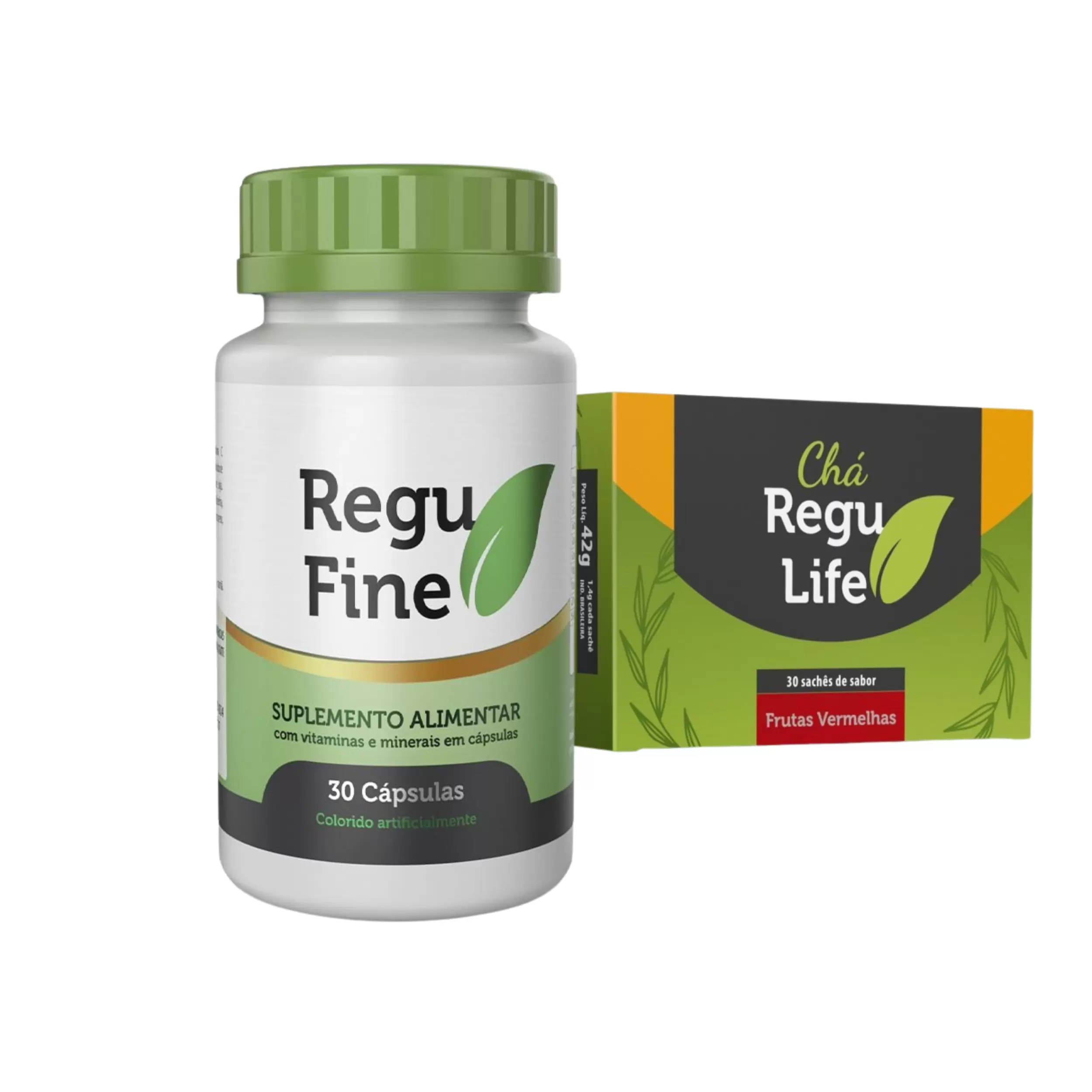 REGU FINE + CHÁ REGU LIFE SABOR FRUTAS VERMELHAS 30 SACHES