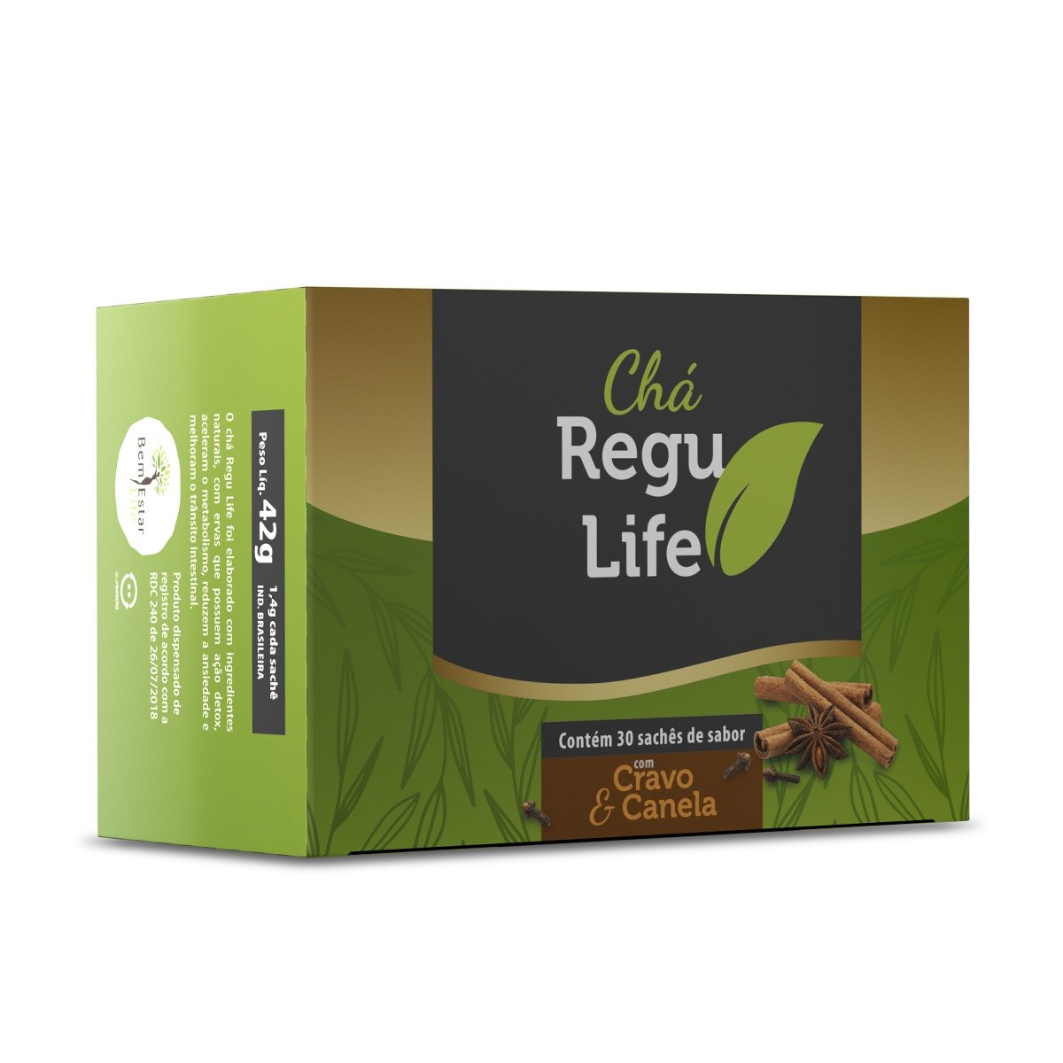 CHA REGU LIFE 30 SACHET-  SABOR CRAVO E CANELA