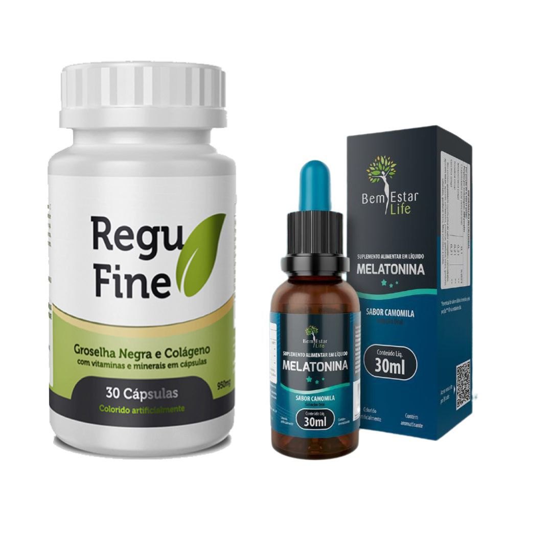 KIT REGU FINE + MELATONINA EM GOTAS- BEM ESTAR LIFE