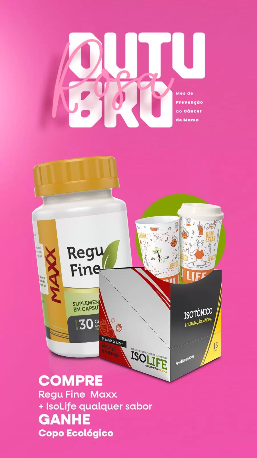 REGU FINE MAXX + ISOLIFE QUALQUER SABOR- BRINDE COPO ECOLOGICO