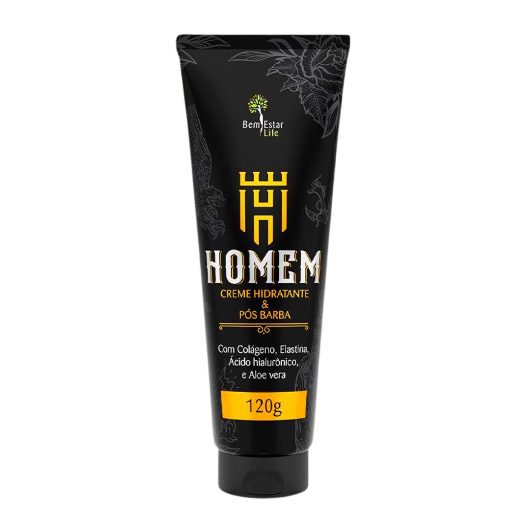 CREME HIDRATANTE E LOÇÃO  PÓS BARBA COM ÁCIDO HIALURÔNICO 