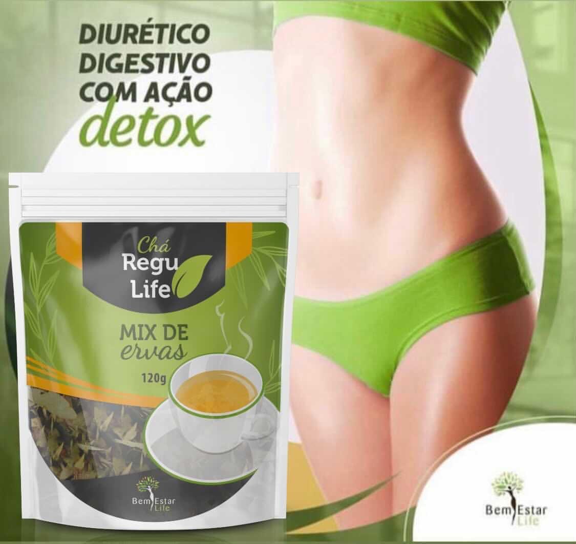 Regu Fine Maxx Potente Acelerador De Metabolismo Chá Regu Life Pacote 120g Óleo De Abacate 4982