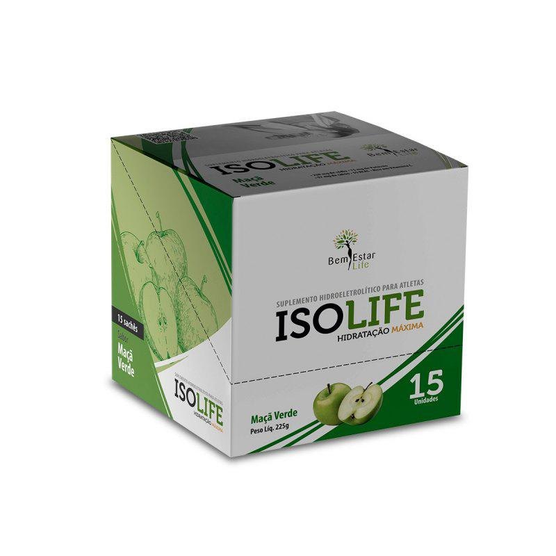 ISOLIFE - ISOTONICO - 15 SACHET  SABOR MAÇÃ VERDE